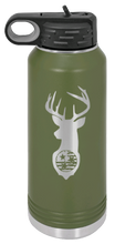 Load image into Gallery viewer, TriStar Flag Deer Laser Engraved Water Bottle (Etched)
