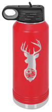 Load image into Gallery viewer, TriStar Flag Deer Laser Engraved Water Bottle (Etched)
