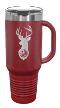 Load image into Gallery viewer, TriStar Flag Deer 40oz Handle Mug Laser Engraved
