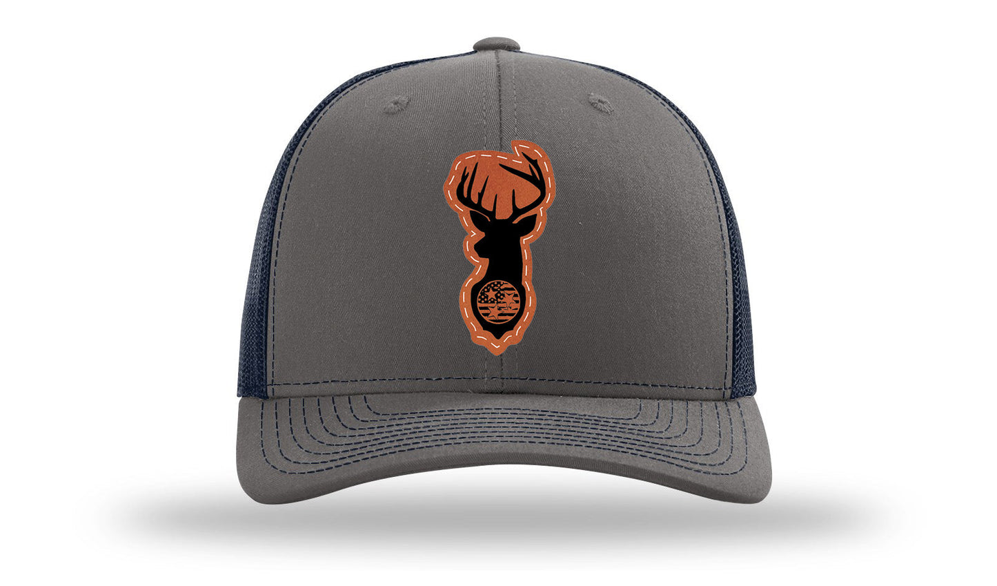 Tristar Flag Deer Leather Patch Richardson 112 Hat