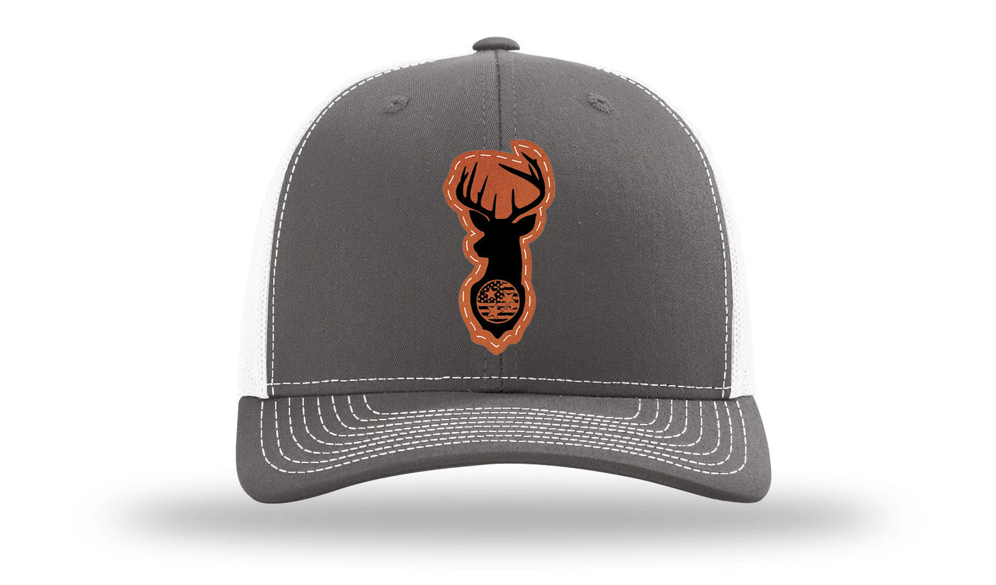 Tristar Flag Deer Leather Patch Richardson 112 Hat