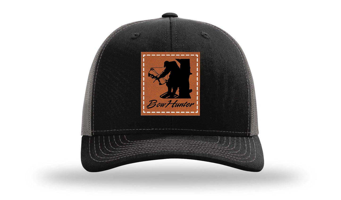 Bow Hunter Leather Patch Richardson 112 Hat