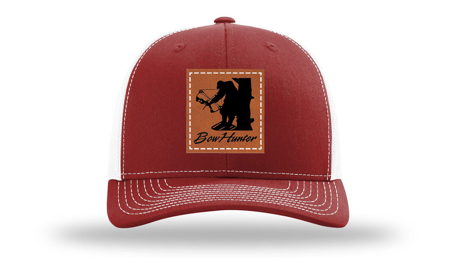 Bow Hunter Leather Patch Richardson 112 Hat