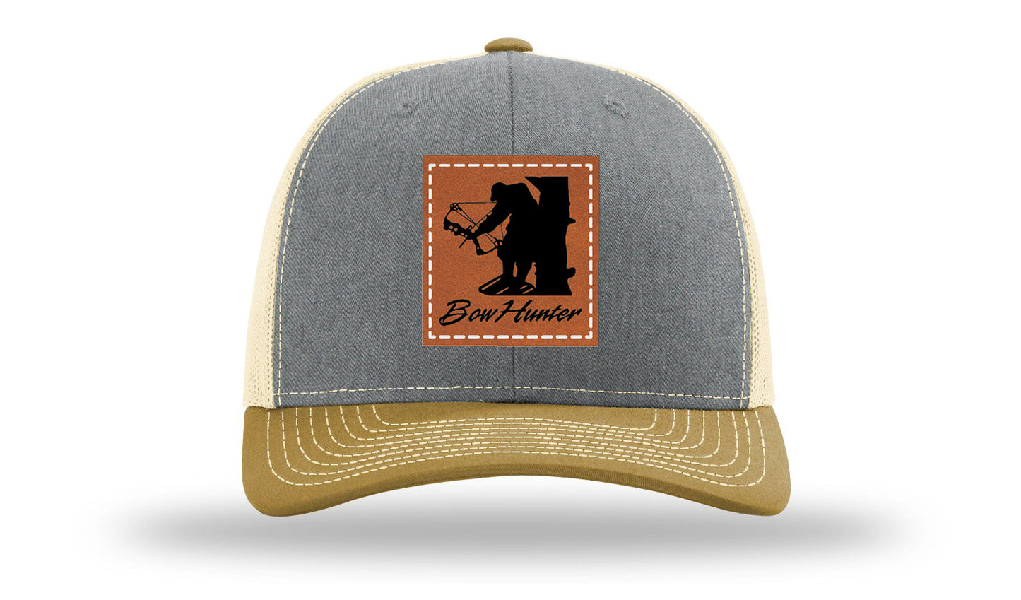 Bow Hunter Leather Patch Richardson 112 Hat