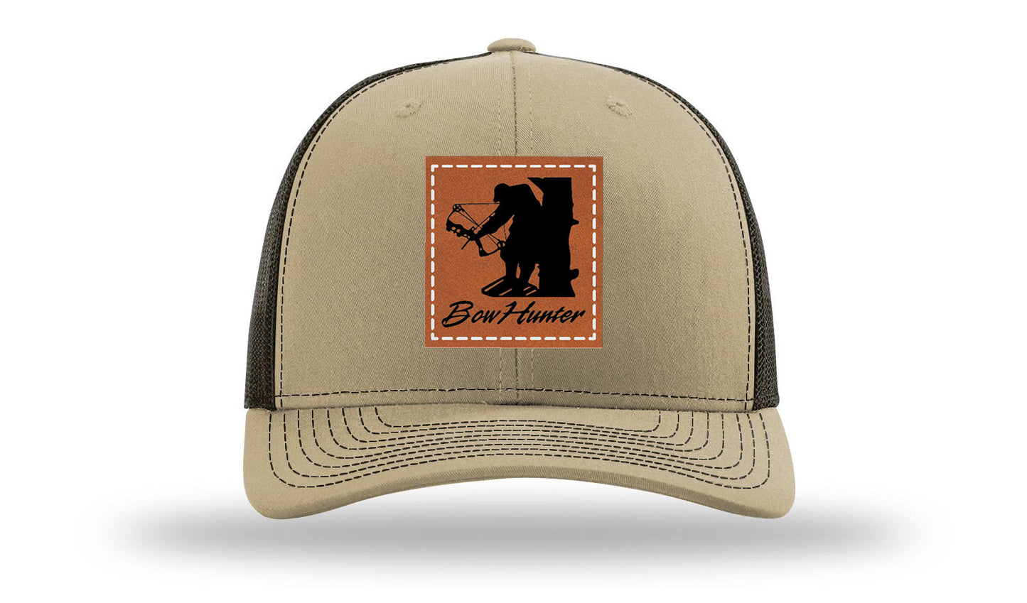 Bow Hunter Leather Patch Richardson 112 Hat
