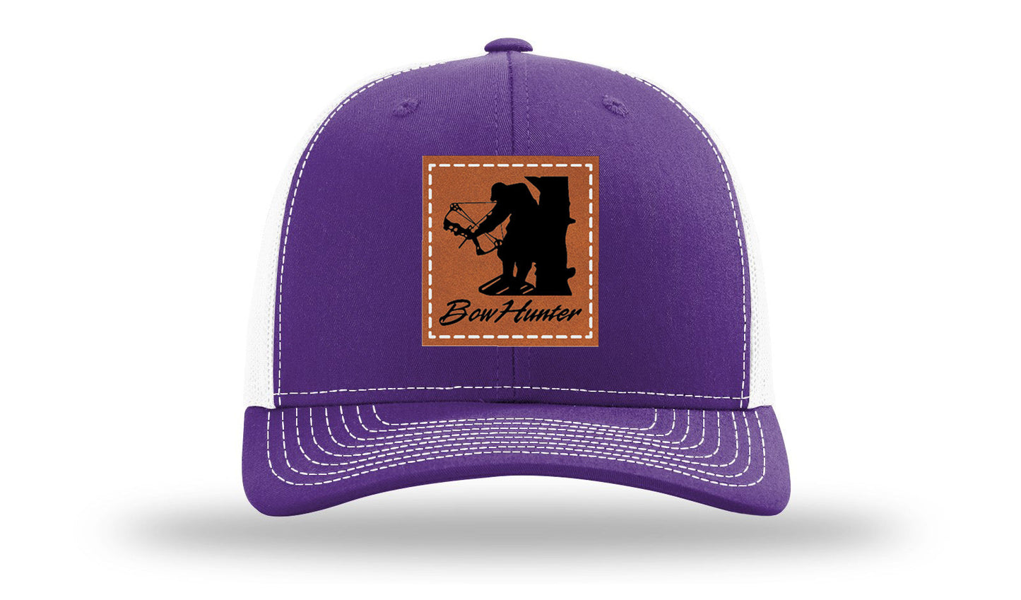 Bow Hunter Leather Patch Richardson 112 Hat