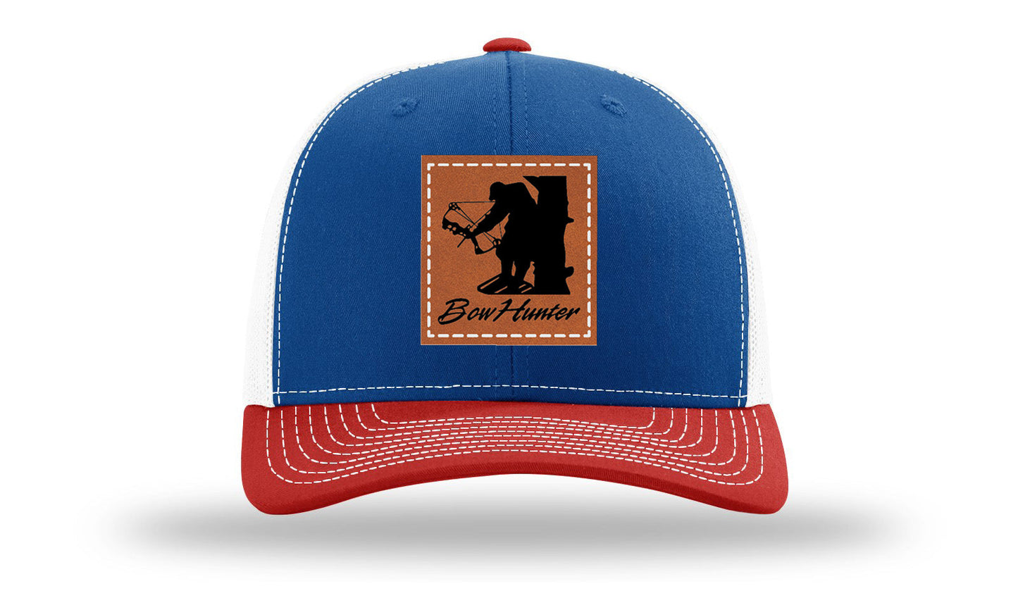 Bow Hunter Leather Patch Richardson 112 Hat