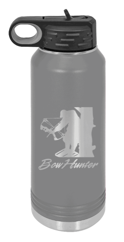 Bow Hunter - 32oz Water Bottle- Dark Grey