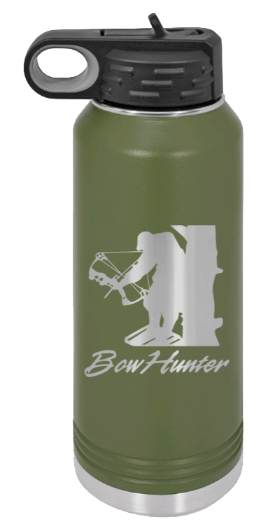 Bow Hunter - 32oz Water Bottle- Olive
