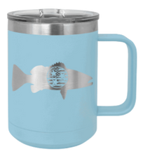 Load image into Gallery viewer, Tristar Flag Fish Laser Engraved Mug (Etched)
