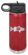 Load image into Gallery viewer, TriStar Flag Fish Laser Engraved Water Bottle (Etched)
