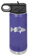 Load image into Gallery viewer, TriStar Flag Fish Laser Engraved Water Bottle (Etched)
