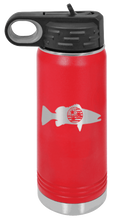 Load image into Gallery viewer, TriStar Flag Fish Laser Engraved Water Bottle (Etched)
