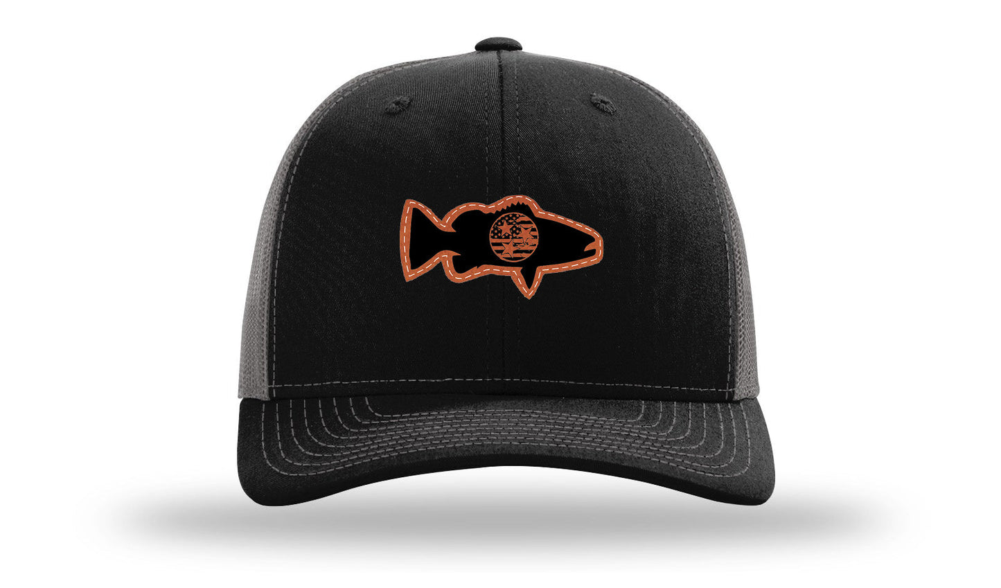 Tristar Flag Bass Leather Patch Richardson 112 Hat