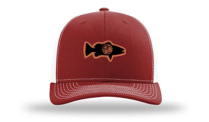 Tristar Flag Bass Leather Patch Richardson 112 Hat