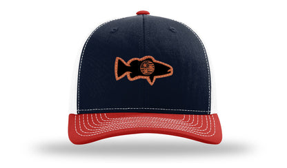 Tristar Flag Bass Leather Patch Richardson 112 Hat