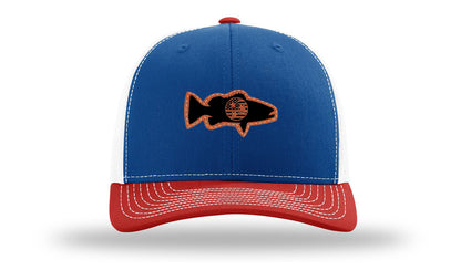 Tristar Flag Bass Leather Patch Richardson 112 Hat