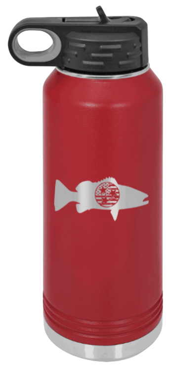 Tristar Flag Turkey - 32oz Water Bottle- Maroon