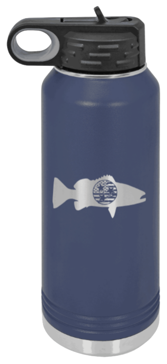 Tristar Flag Turkey - 32oz Water Bottle- Navy