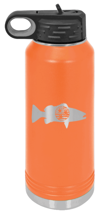 Tristar Flag Turkey - 32oz Water Bottle- Orange