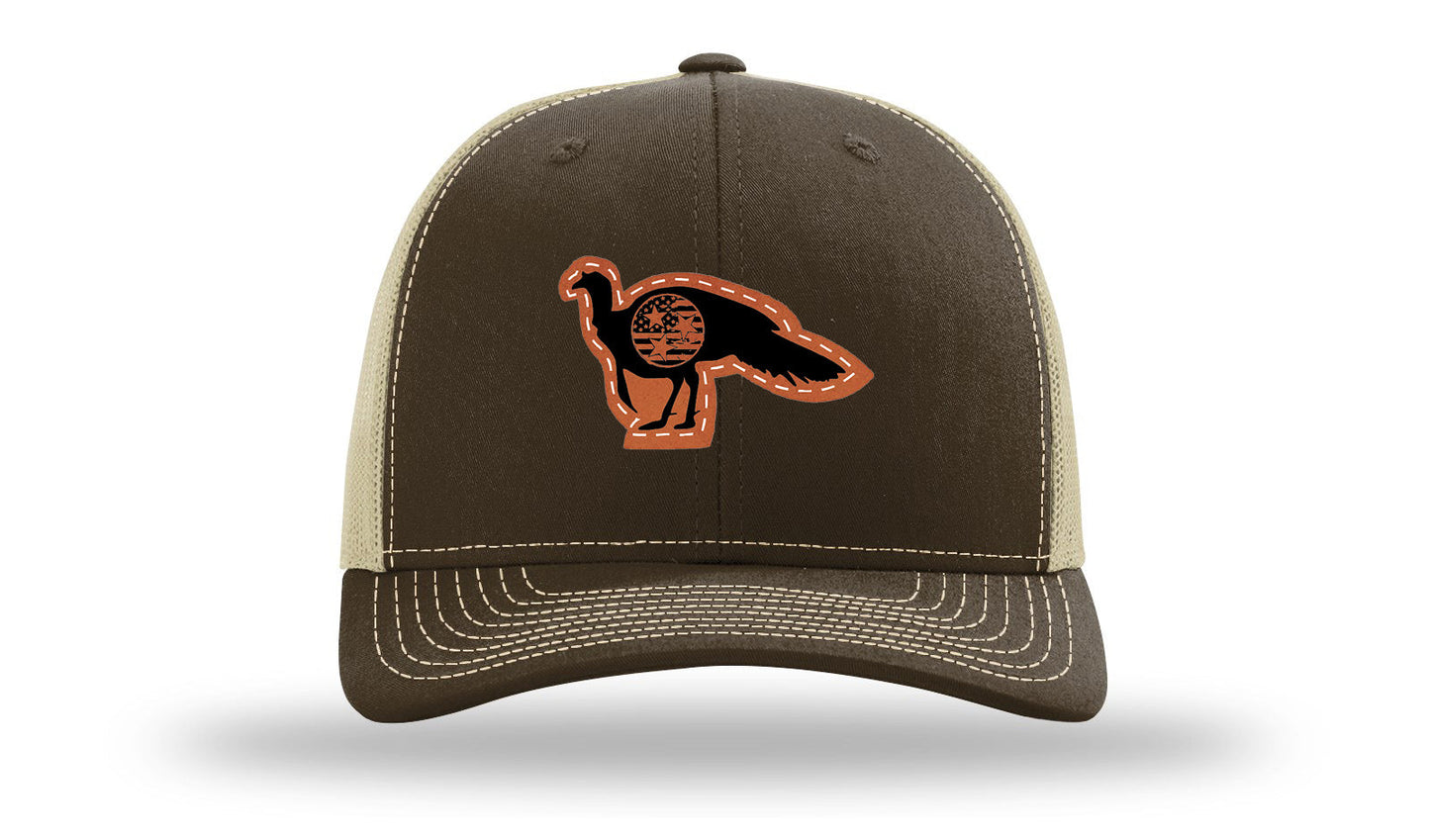 Tristar Flag Turkey Leather Patch Richardson 112 Hat