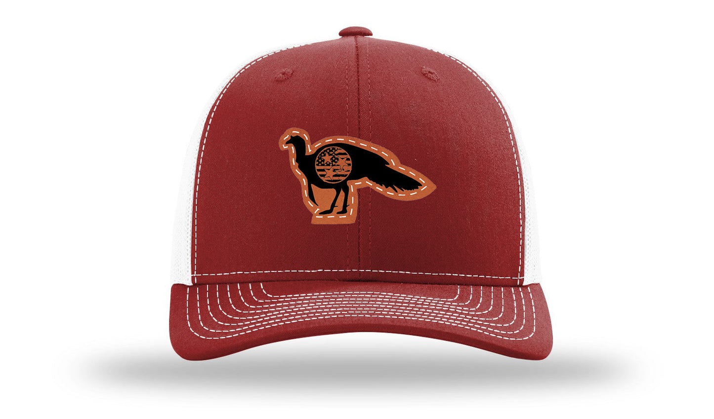 Tristar Flag Turkey Leather Patch Richardson 112 Hat
