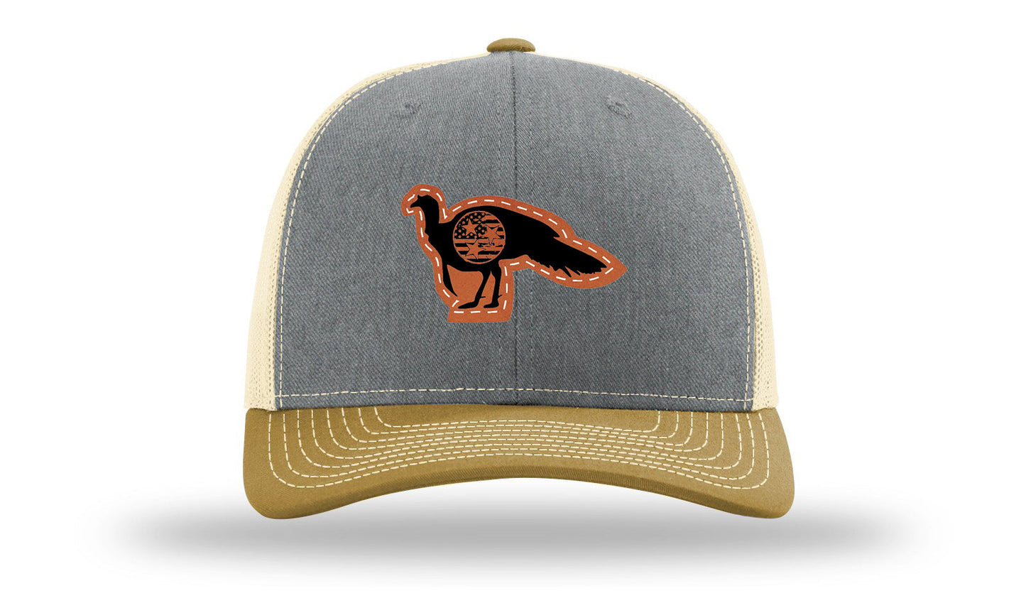 Tristar Flag Turkey Leather Patch Richardson 112 Hat