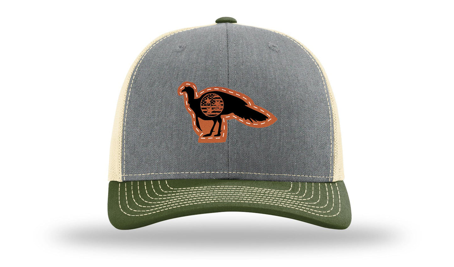 Tristar Flag Turkey Leather Patch Richardson 112 Hat