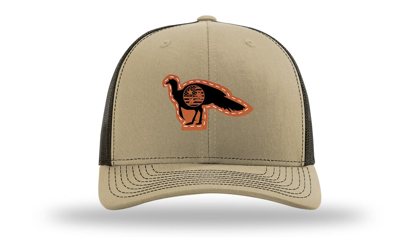 Tristar Flag Turkey Leather Patch Richardson 112 Hat