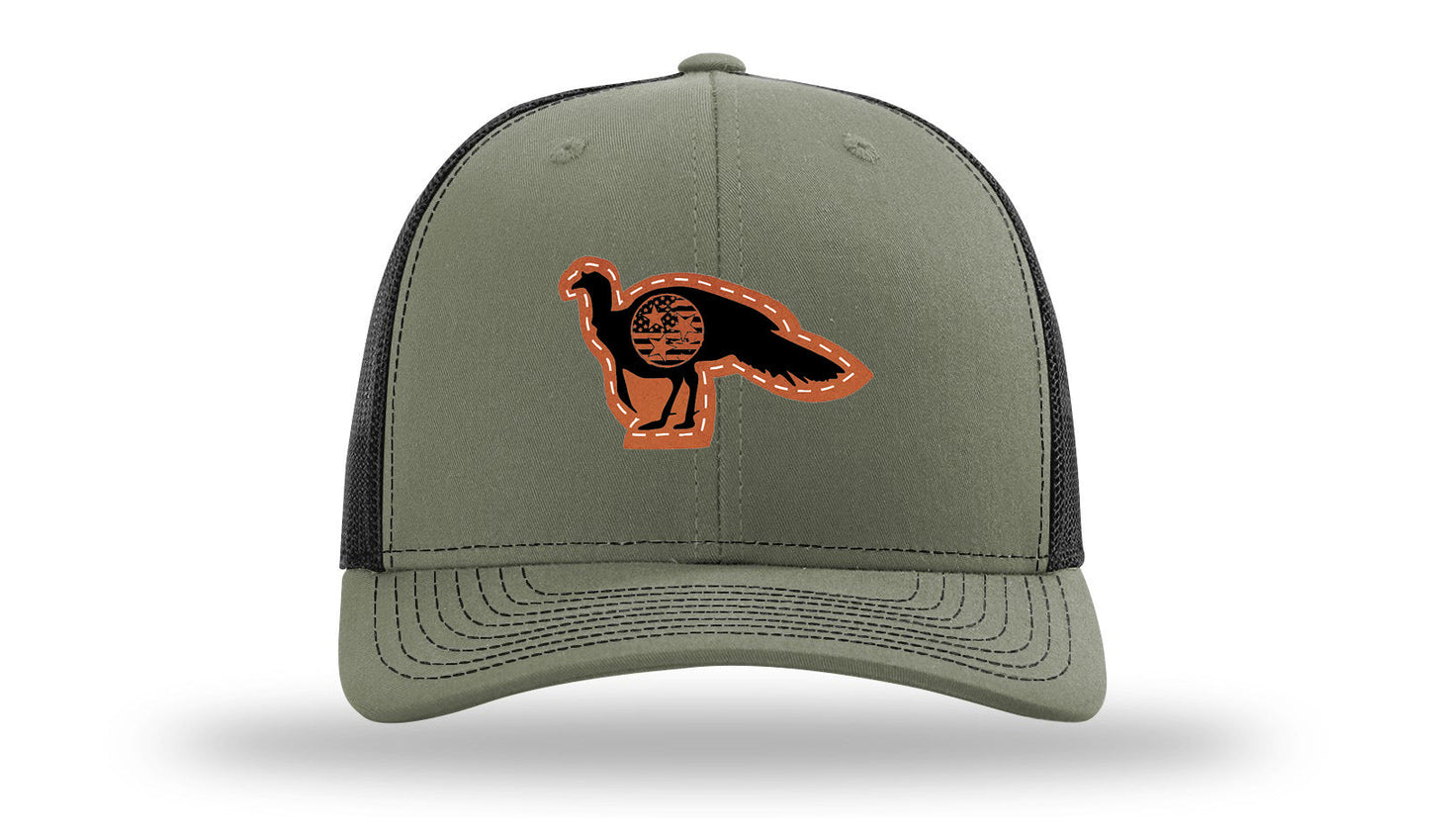 Tristar Flag Turkey Leather Patch Richardson 112 Hat