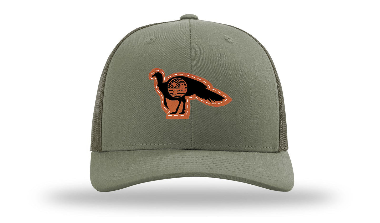 Tristar Flag Turkey Leather Patch Richardson 112 Hat