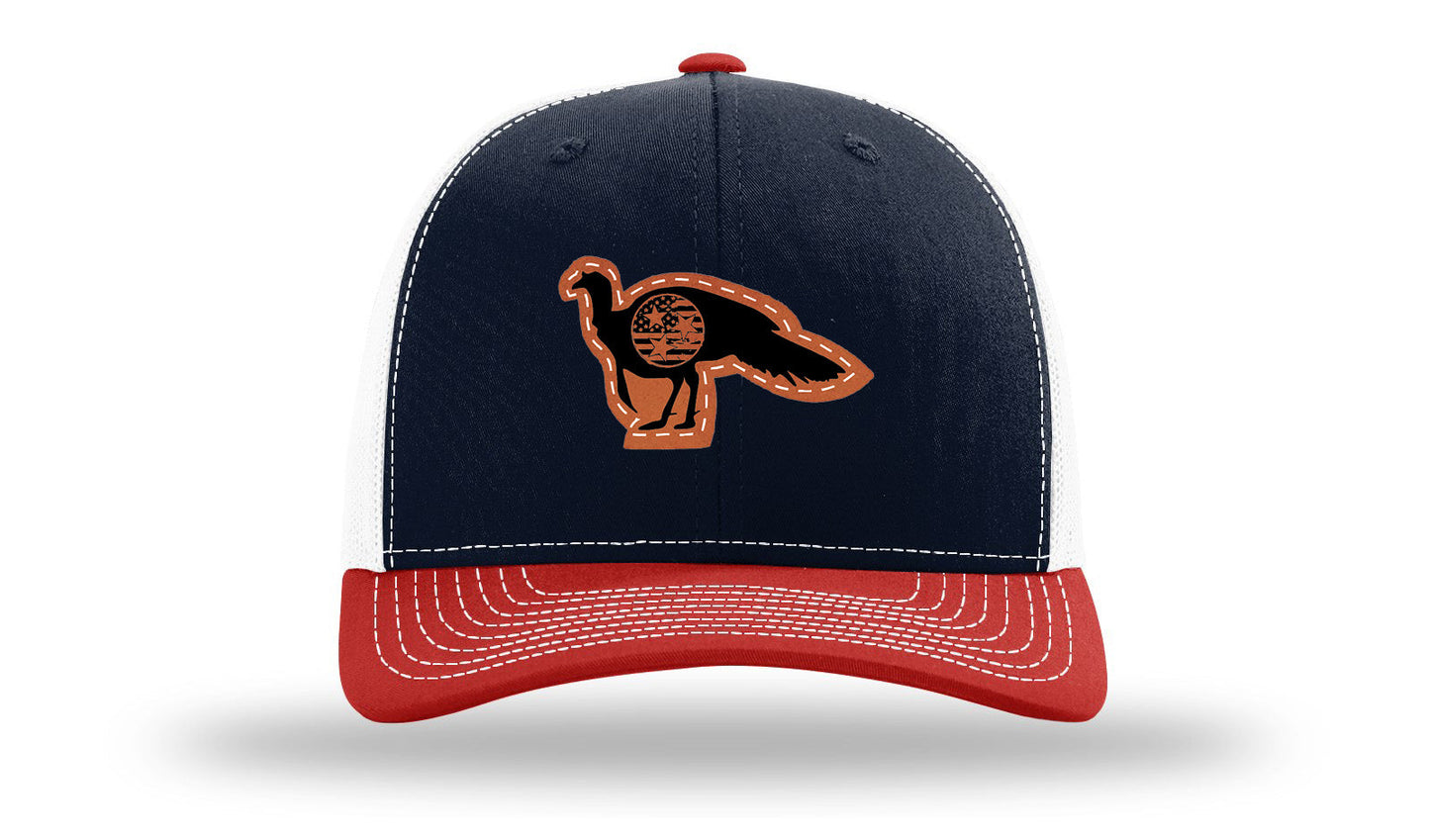 Tristar Flag Turkey Leather Patch Richardson 112 Hat