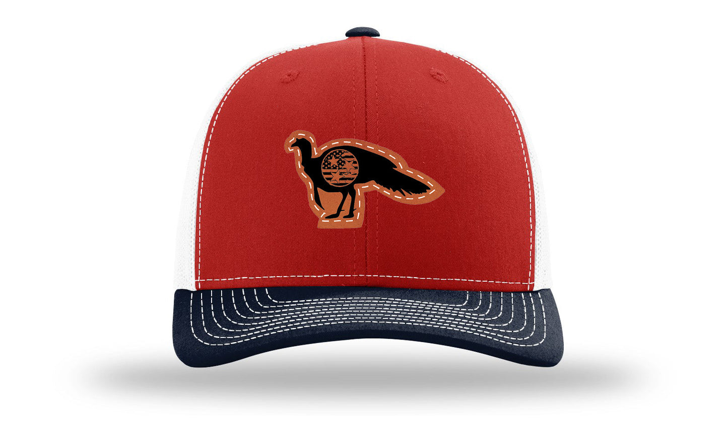 Tristar Flag Turkey Leather Patch Richardson 112 Hat