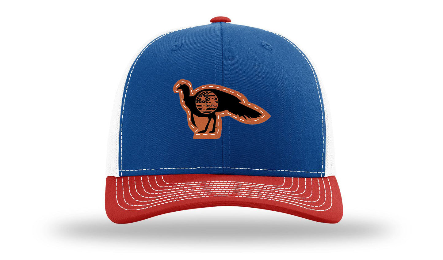 Tristar Flag Turkey Leather Patch Richardson 112 Hat