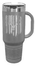 Load image into Gallery viewer, Deer Flag 2 40oz Handle Mug Laser Engraved
