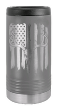 Load image into Gallery viewer, Deer Flag 2 Laser Engraved Slim Can Insulated Koosie
