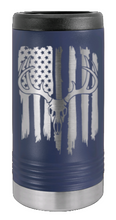 Load image into Gallery viewer, Deer Flag 2 Laser Engraved Slim Can Insulated Koosie
