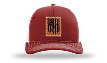 Load image into Gallery viewer, Deer Skull Flag Leather Patch Richardson 112 Hat
