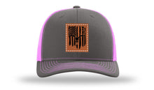 Load image into Gallery viewer, Deer Skull Flag Leather Patch Richardson 112 Hat
