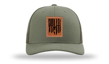 Load image into Gallery viewer, Deer Skull Flag Leather Patch Richardson 112 Hat
