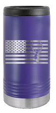 Load image into Gallery viewer, Deer Flag Laser Engraved Slim Can Insulated Koosie
