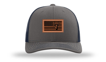 Deer Flag Leather Patch Richardson 112 Hat