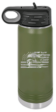 Load image into Gallery viewer, Bass Flag 2 Laser Engraved Water Bottle (Etched)
