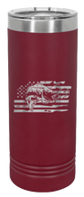 Load image into Gallery viewer, Bass Flag 2 Laser Engraved Skinny Tumbler (Etched)
