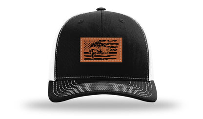 Bass Flag 2 Leather Patch Richardson 112 Hat