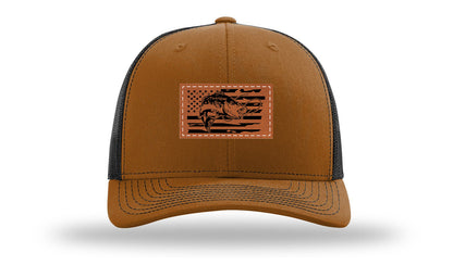 Bass Flag 2 Leather Patch Richardson 112 Hat