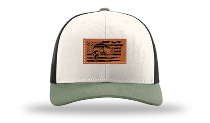 Bass Flag 2 Leather Patch Richardson 112 Hat