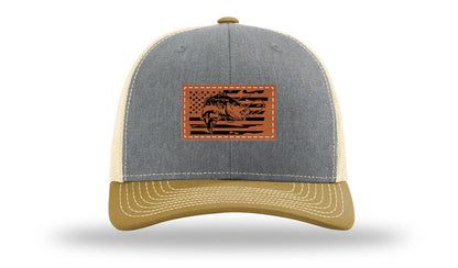 Bass Flag 2 Leather Patch Richardson 112 Hat