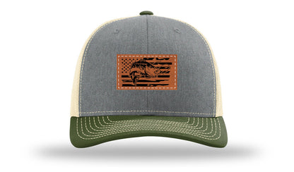 Bass Flag 2 Leather Patch Richardson 112 Hat