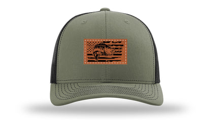 Bass Flag 2 Leather Patch Richardson 112 Hat
